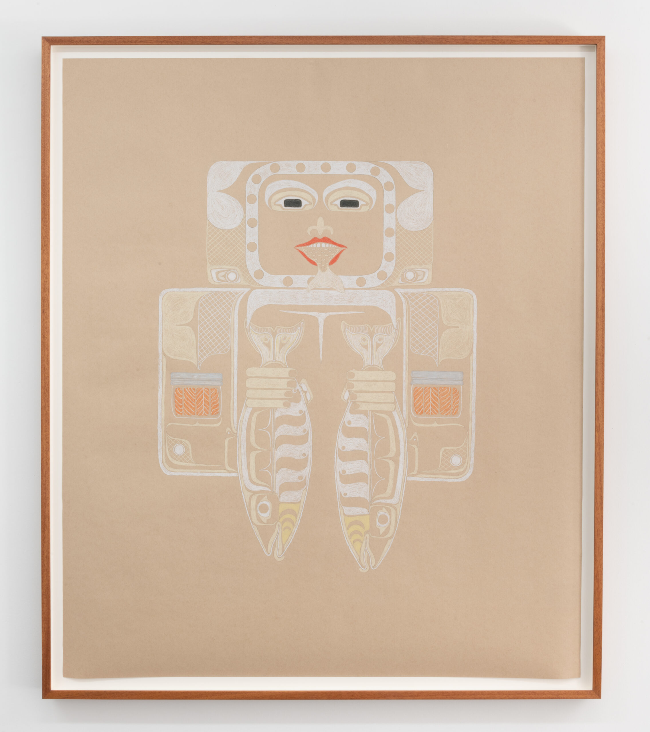 Rachel Martin, Fishwife, 2021, Coloured pencil and graphite on paper, 40 x 50” Framed
