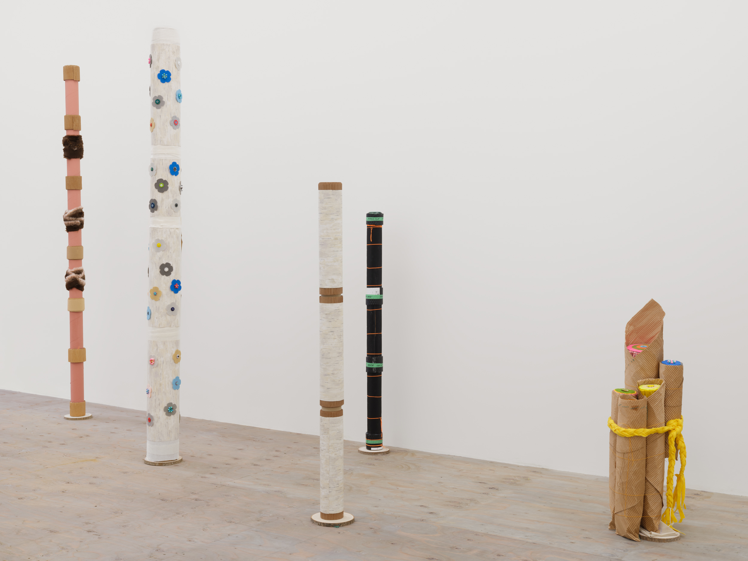 Install view, Charlene Vickers, Doodem: Her Sacred Structures Hold Tight
