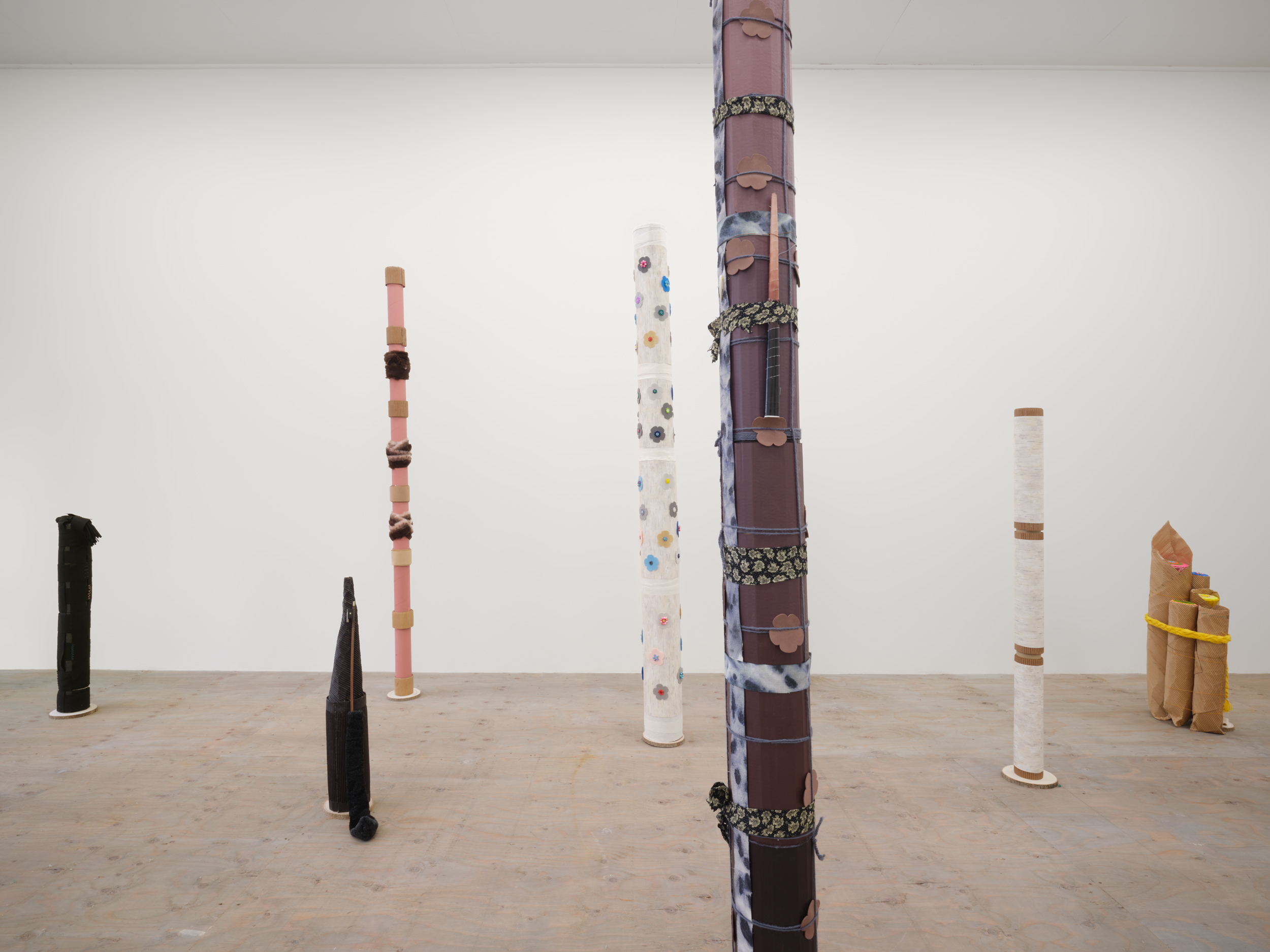 Install view, Charlene Vickers, Doodem: Her Sacred Structures Hold Tight